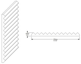 ORAC dekoračný prvok W108, 3d panel 200x25x1,8 cm, biela, ORAC Decor