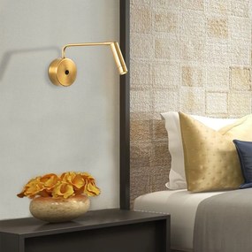 Nástenná lampa Ugur zlatá