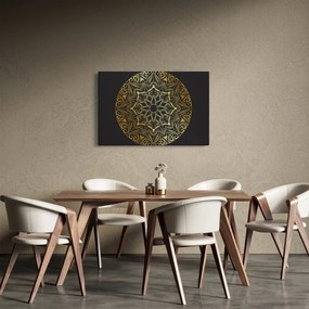 Obraz zlaté abstrakcie (90x60 cm)