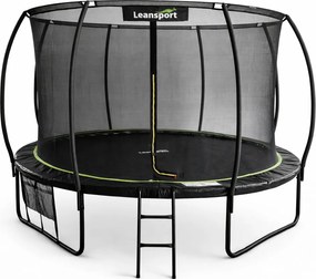 LEAN Sport Záhradná trampolína LEAN s vnútornou sieťou, čierno-zelená, 487 cm, 16 stôp
