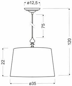 Candellux Strieborný závesný luster Gillenia pre žiarovku E27 31-07155