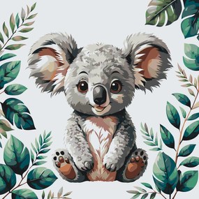 Gario Maľovanie podľa čísel Veselá koala Rozmery: 80 x 80 cm, Rámovanie: S vnútorným rámom