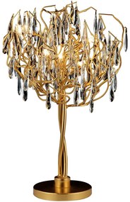 Krištáľová stolná lampa 5xG9/40W/230V zlatá
