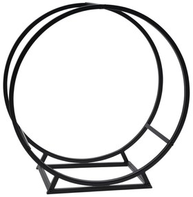 Kovový stojan na drevo Round, 50x51,5 cm, čierna