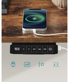 Výškovo nastaviteľný písací stôl SOLEA-X hnedá/čierna