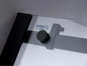 BPS-koupelny Posuvné sprchové dvere HYD-PD03D 120 čierne/transparent pre inštaláciu do niky + vanička HYD-OSV-ST06C 120x100 biela