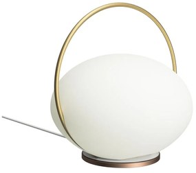 LED stolová lampa v bielo-zlatej farbe (výška 19 cm) Orbit – UMAGE