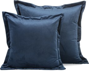 DEKORAČNÁ OBLIEČKA NA VANKÚŠ RIA 45X45 CM TMAVOMODRÁ
