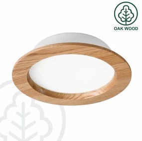 LED Podhľadové svietidlo WOODY SPOT LED/16,5W/230V 4000K dub ø 18,5 cm