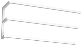 Nástenný vešiak na uteráky 25x60 cm biela