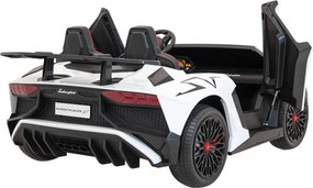 Ramiz Lamborghini Aventador SV batériové auto pre 2 deti Biele