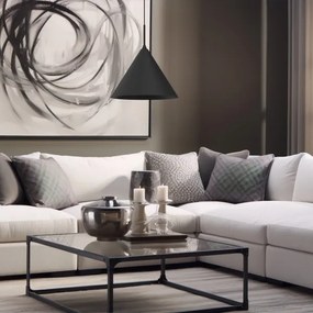 Závesné svietidlo na lanku CAPITAL 1xGX53/15W/230V priemer 32 cm čierne