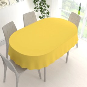 Biante Dekoračný oválny obrus Rongo RG-090 Svetlo žltý 60x100 cm