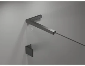 Mexen Lunar, L Duo sklápací sprchový kút 100 x 95 cm, 8mm číre sklo, profil grafit brúsený, 834L-100L-095P-66-00