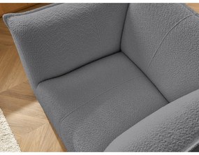 Tmavosivé kreslo z textílie buklé Giorgia – Bobochic Paris