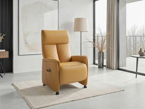 XXXLutz RELAXAČNÉ KRESLO, koža, kari žltá Sit & More - Online Only obývacie izby - 0001440324H0