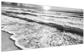 Obraz - Západ slnka pri mori (120x50 cm)