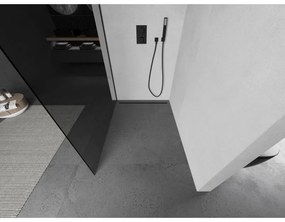 Mexen Kioto sprchová zástena 70x200 cm, 8mm sklo šedé, čierny profil, 800-070-101-70-40