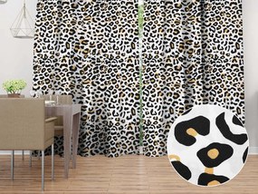 Biante Bavlnený záves Sandra SA-409 Leopardí vzor na bielom 150x230 cm