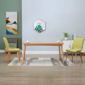 Jedálenské stoličky 2 ks, zelené, látka a dubový masív