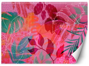 Gario Fototapeta Abstrakcia listov ružová - Andrea Haase Materiál: Vliesová, Rozmery: 200 x 140 cm