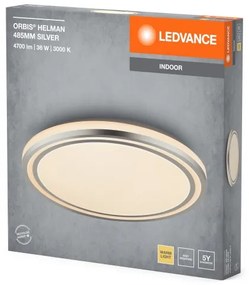 Ledvance - LED Stropné svietidlo ORBIS HELMAN LED/36W/230V pr. 48,5 cm strieborná