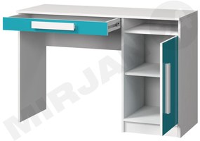PC stolík Rowan RL9 (biela + biela lesklá + sivá). Vlastná spoľahlivá doprava až k Vám domov. 1122866