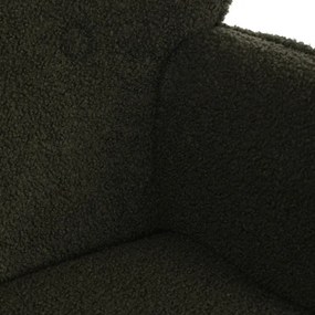 Kreslo zelené bouclé s podnožkou AK-319 GRN2