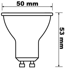 NEZARAZENO LED žiarovka BELLALUX ECO, GU10, PAR16, 4,5 W, 350lm, 2700K, teplá biela