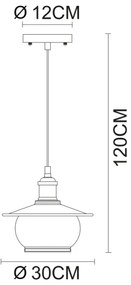 GLOBO 69030H - Závesné svietidlo NEVIS 1xE27/60W