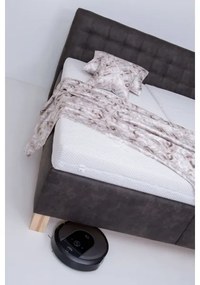 Čalúnená posteľ s matracom a úložným priestorom VIOLET 180x200 cm tmavosivá