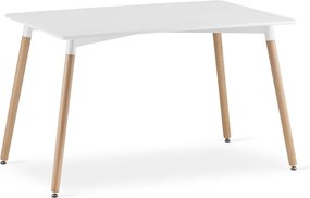 Jedálenská zostava stôl ADRIA 120 X 80 s drevenými nohami + 4 stoličky MARK čierne