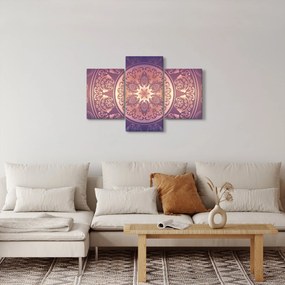 Obraz - Mandala na fialovom gradiente (90x60 cm)