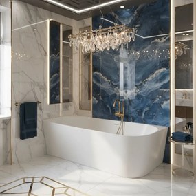 Rea Bellanto Slim, rohová akrylátová vaňa 1700x790x580 mm, ľavá, biela, REA-W0131