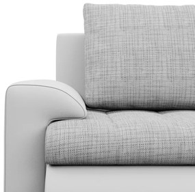 Sedacia súprava FORESTA v tvare U, pravá sivá / biela