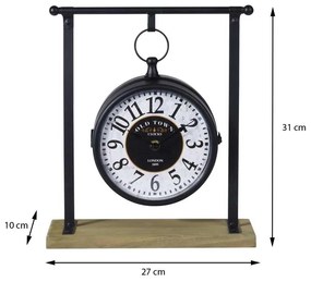 Stolové hodiny Old Town 31 cm čierne