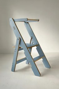 Učiaci montessori detská veža skladacia modrá