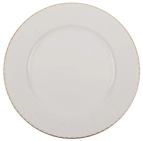 Porcelánová sada 24 ks talířů Whitie bílá/zlatá