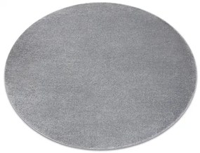 Okrúhly koberec SOFTY Jednotný, Jednobarevný, šedá Veľkosť: kruh 120 cm