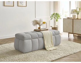 Svetlosivá lavica z textílie buklé Mont Blanc – Bobochic Paris