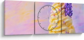 Obraz - Zmrzlina s levanduľou (s hodinami) (90x30 cm)