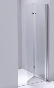 BPS-koupelny Zalamovacie otočné sprchové dvere HYD-JSD01E 120 chrom/transparent pre inštaláciu do niky - bez vaničky