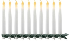 Biela vianočná svetelná dekorácia 10 ks ø 2 cm Carolin – Sirius