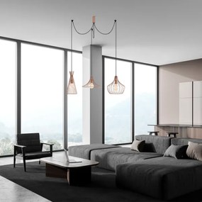 Luster na lanku MEZOPOTAMYA 3xE27/40W/230V pavúk