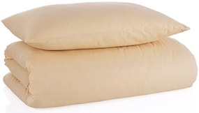 Bavlnené jednofarebné posteľné obliečky BedTex Exclusive Collection - béžové - 100% bavlna - 70 x 90 cm + 140 x 200 cm