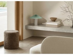 Žltá/v striebornej farbe stolová lampa so stmievačom s textilným tienidlom (výška 36 cm) Taite – Blomus