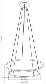 Zuma Line PL201004B-2BK - LED Luster na lanku MARSEILLE LED/40W/230V čierna