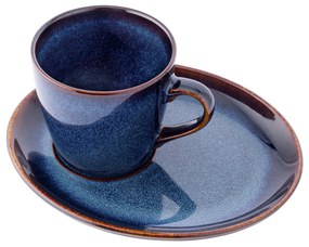 Altom Keramická šálka s podšálkou Reactive Navy Blue 310 ml