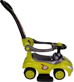 LEAN CARS Detské odrážadlo 3v1 Mega Car s vodiacou tyčou, žlté
