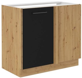 Skrinka do kuchyne Modena 105nd 1f bb čierny/dub artisan